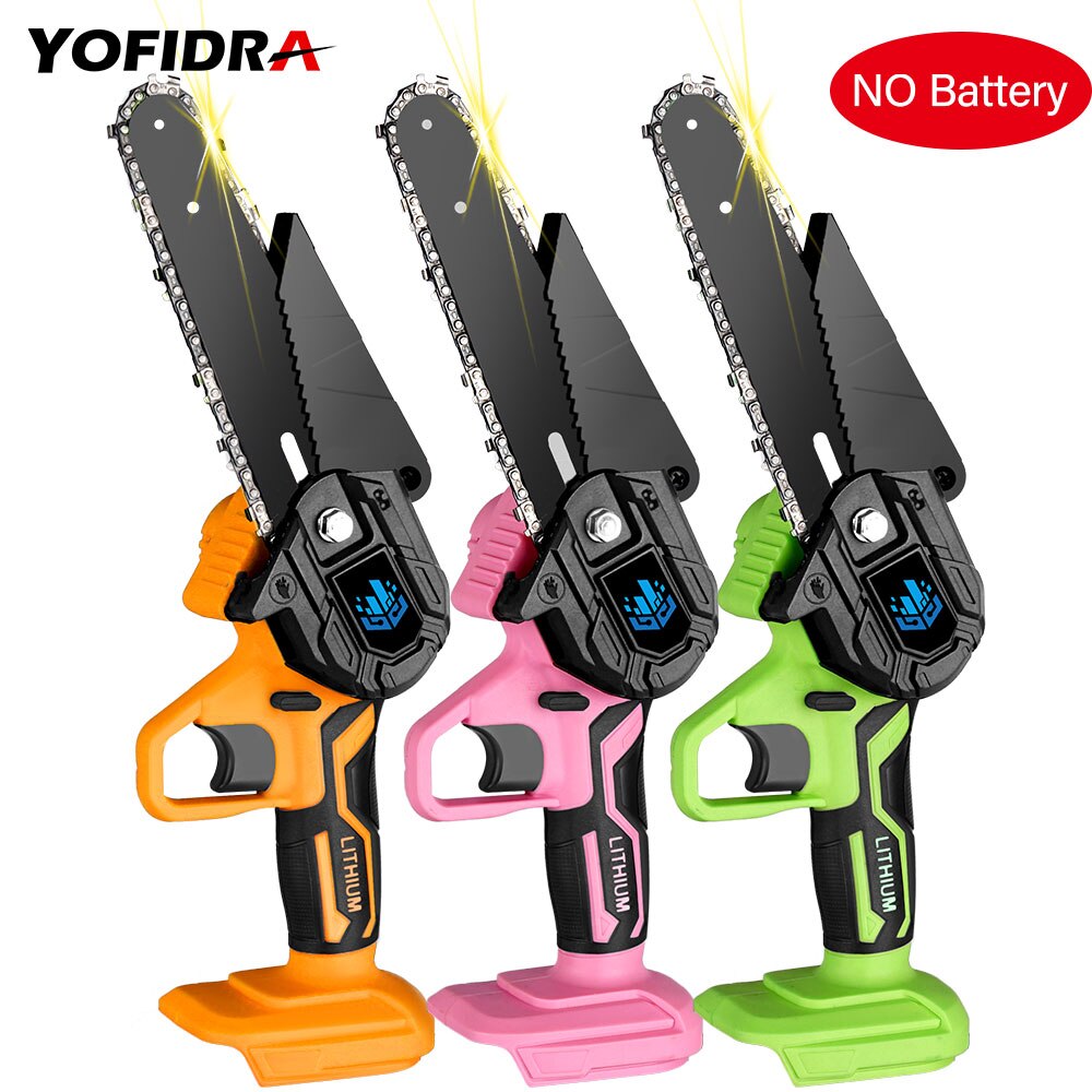 6 Inch Electric Saw 1200W 4000RPM Mini Cordless Garden Logging Chainsaw For Makita 18V Battery Woodworking Cutting Power Tool