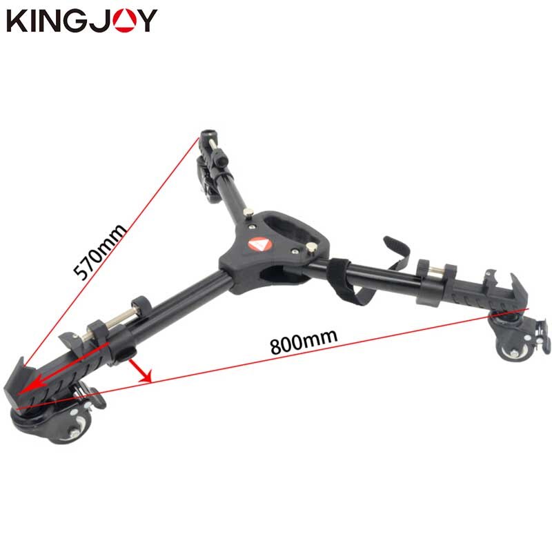 KINGJOY Oficial VX-600 Flexível Peso Leve Três-roda tripé de câmera Profissional Tripé Pernas flexíveis tripé stand stativ
