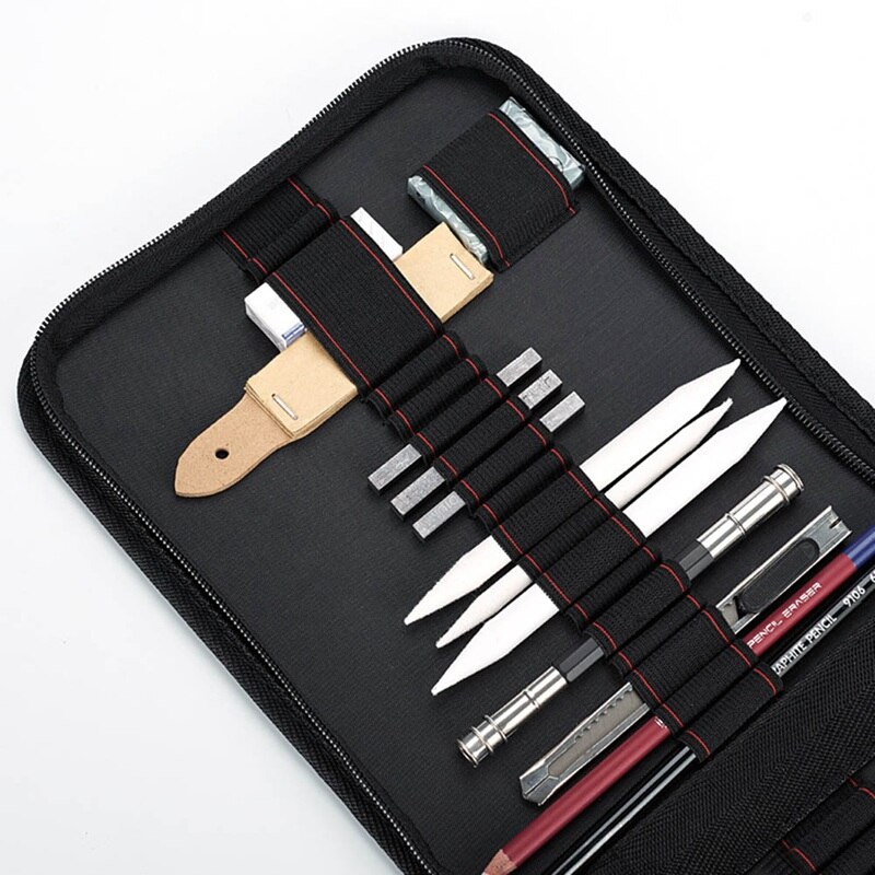 Art Set Drawing Sketching Set With Sketch Graphite Charcoal Pencils Bag Eraser Art Kit for Student Artist