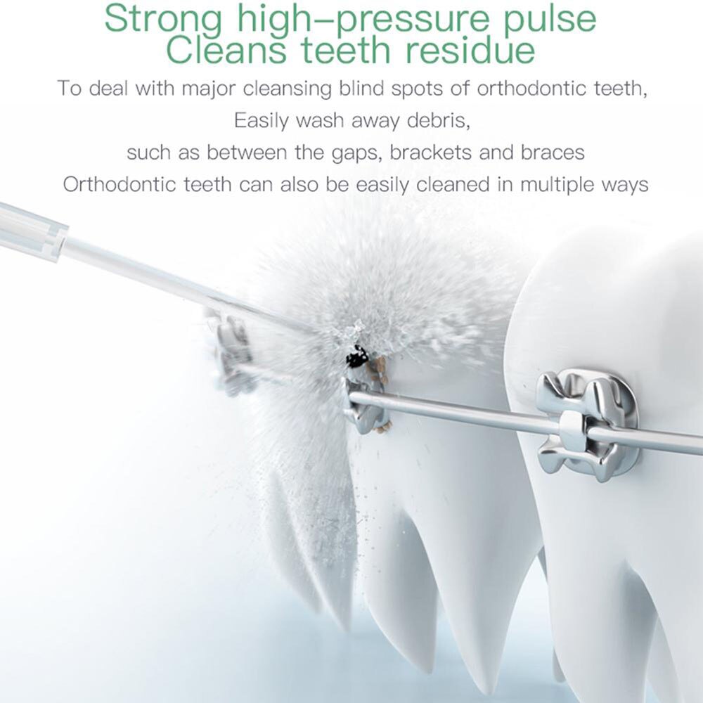 3 Modes Oral Irrigator Cordless Water Teeth Flosser USB Rechargeable 3 Nozzles Water Jet Floss Tooth Pick