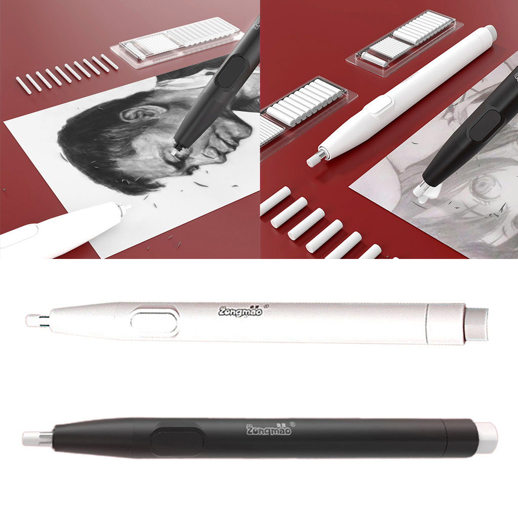Battery Operated Electric Eraser Kit with Refills for Drawing Sketches