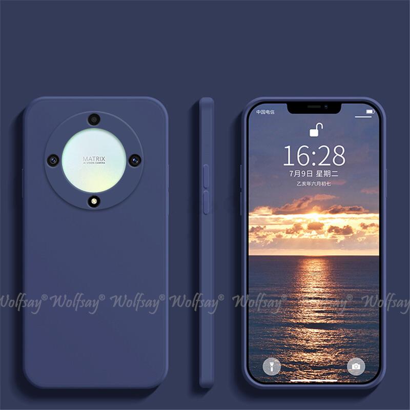 Offizielle flüssigsilikon-schutzhülle für honor  x9a  x9a x8a x7a x9 x8 x7 x6s handyhülle für honor  x9a