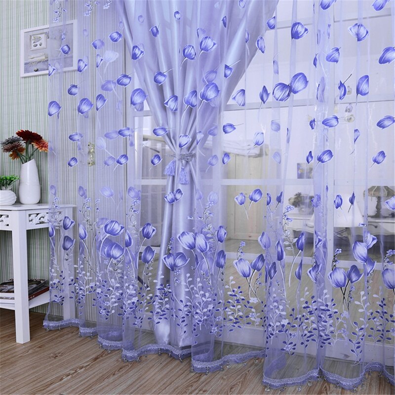 Tende moderne in Tulle per soggiorno tende viola per bambini camera da letto porta tende da cucina corte tende Creative
