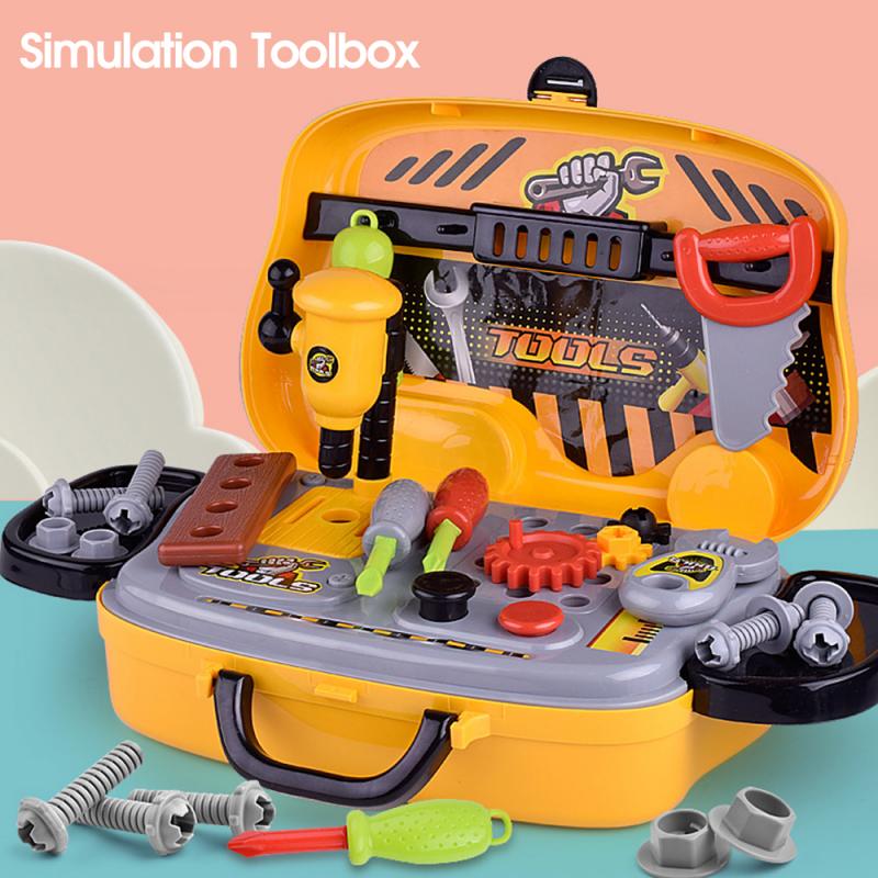 Caja de herramientas de reparación de simulación para niños, destornillador, desmontaje, juguete para jugar a las casitas, juego, herramienta de reparación, juguete para