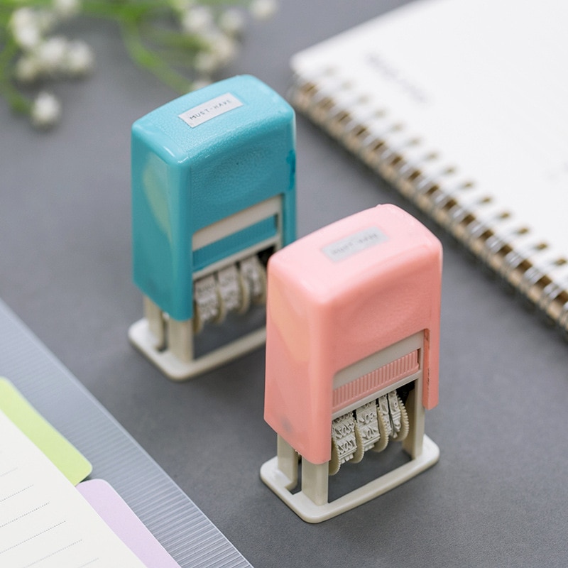 Diy Vintage Plastic Roll Stempel Maand Datum Wiel Postzegels Dagboek Album Scrapbooking Briefpapier