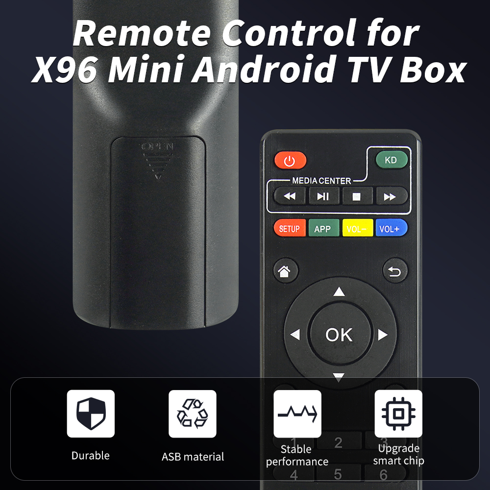 X96 Mini Vervangen Universele Android TV Box Afstandsbediening, voor MXQ Pro 4K,T95M,T95N,T95X,MX9,H96,H96 pro + Android TV Box,KODI Box
