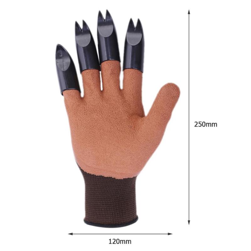 Guantes de jardín con 8 puntas de los dedos, herramientas de trabajo de Latex para excavación, plantación de sarpullidos, resistentes al agua, 1 par