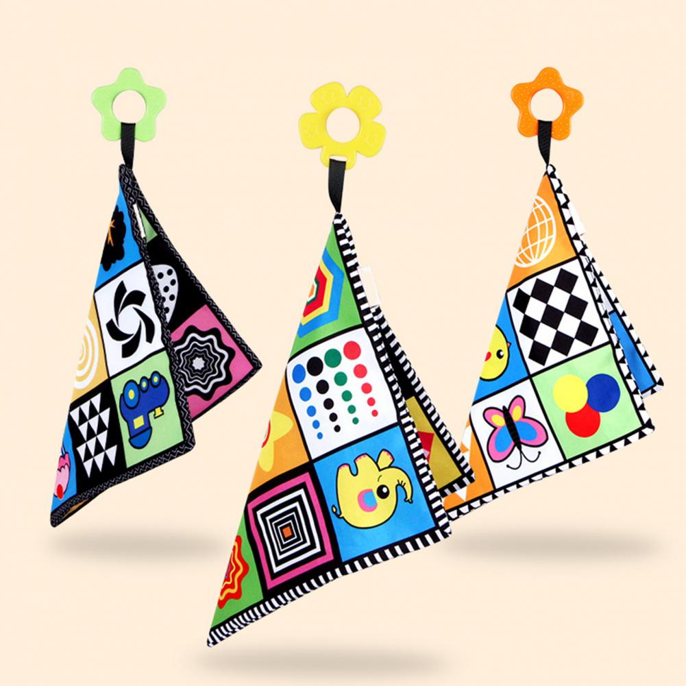 1 set baby-taschentücher mit cartoon-print, mehrzweck-polyester, kleinkind-kinderbett-handtuch, gesichtstuch für neugeborene