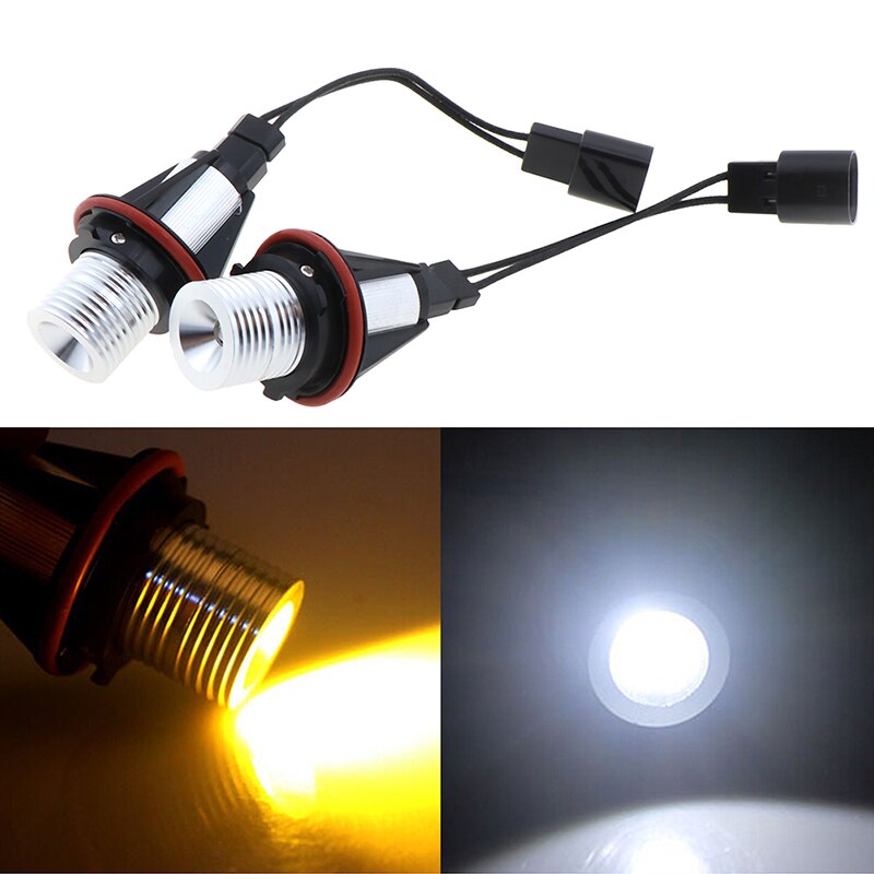 2 stk led angel eyes bil blinkende til bmw  e39 e53 e60 e61 e63 e64 e65 e66 e87 525i 530i xi 545i m5 fejlfri markeringslygter pærer