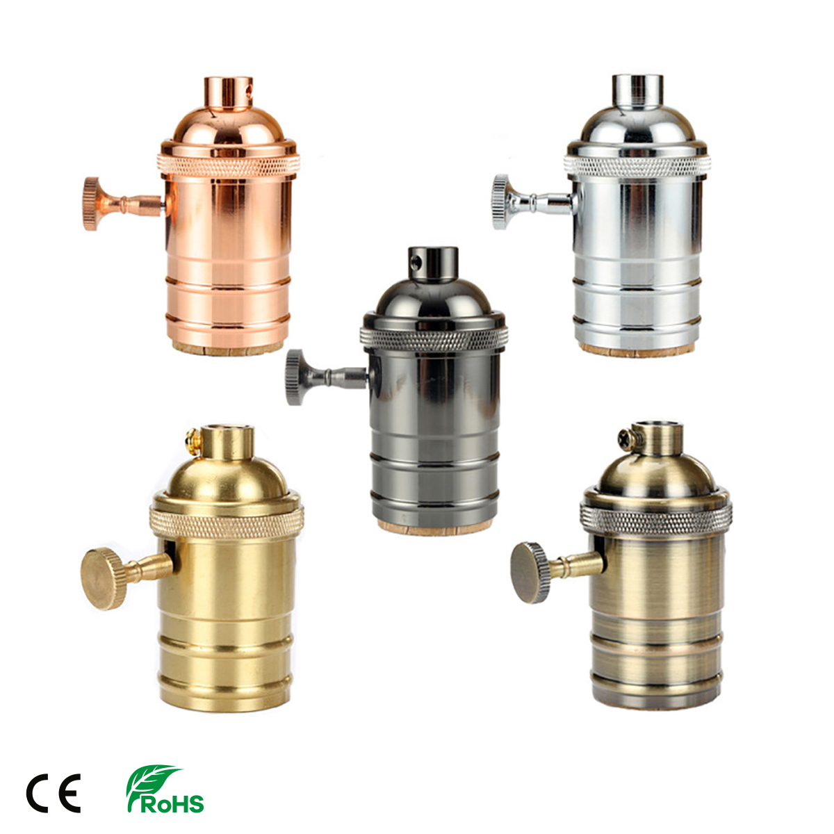Lampenfassung Jahrgang Edison Glühbirne E26 E27 Sockel Schraube Lampensockel Aluminium Licht 110V 220V Sockel Industrie retro Anhänger Lampenfassung