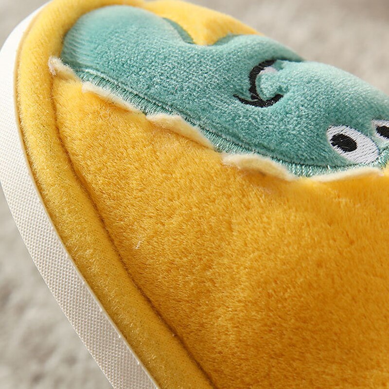 Bébé fille pantoufles dinosaure garçon diapositives automne hiver dessin animé intérieur chaussures enfants enfants anti-dérapant en peluche fourrure bascule