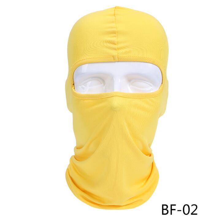 Motocyklowe maski na twarz motocyklowe nakrycia głowy czapka kominiarka letnia oddychająca kominiarka chroniąca przed słońcem: żółty