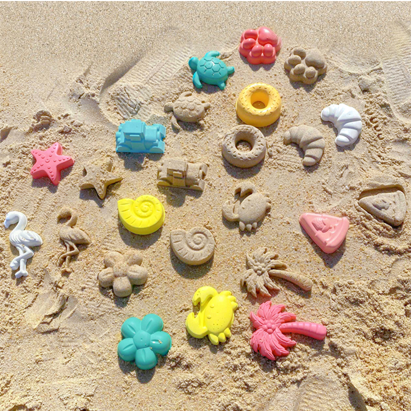 Strandspielzeug, Sandform, Sanddruck, Meer, Sand, Grabwerkzeug, Zubehör, Weizenstroh, Krapfen, technisches Fahrzeug, 12-teilige Kombination