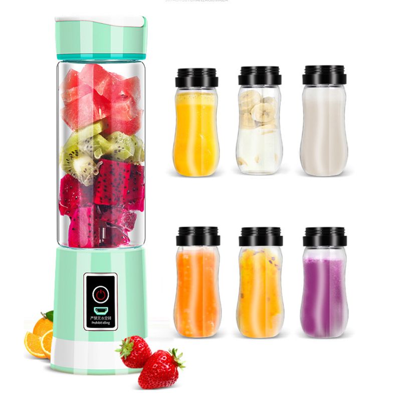 Mini Portable Blender Electric Rchargeable 6 Blades Juicer Cup Outdoor Shakes Maker for Fruit/Vegetable