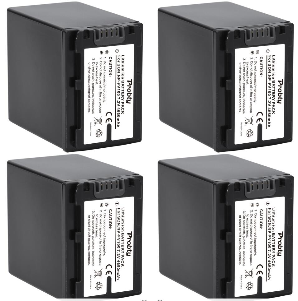 NP-FV100 bateria + ładowarka robić sony HDR-CX330 HDR-CX900 HDR-PJ810 FDR-AX100 HDR-CX130 HDR-CX150 HDR-CX300 HDR-CX305 HDR-CX350V: 4 bateria