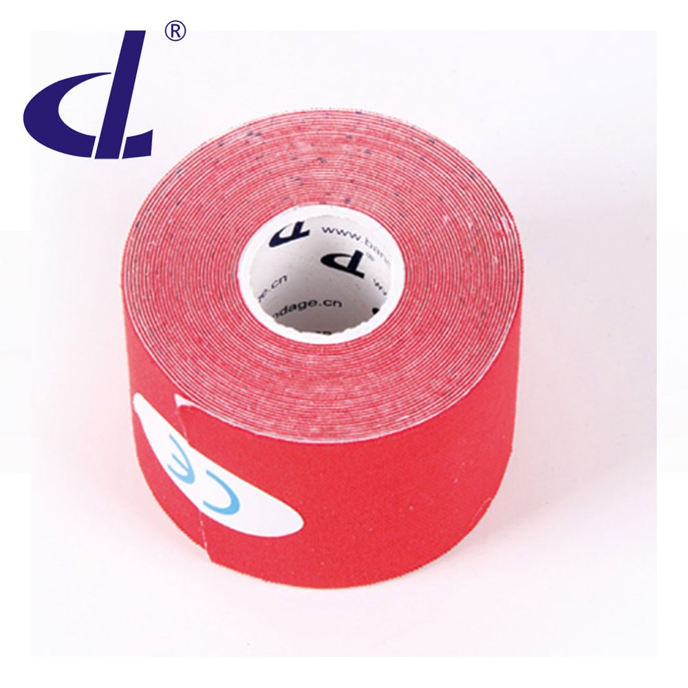 [Original Fabrik] 15 Farbe Kintape Kinesiologie band Baumwolle Elastische Athlet Physiotherapie Verband Für fahrrad Muscle Pain Relief: Rot