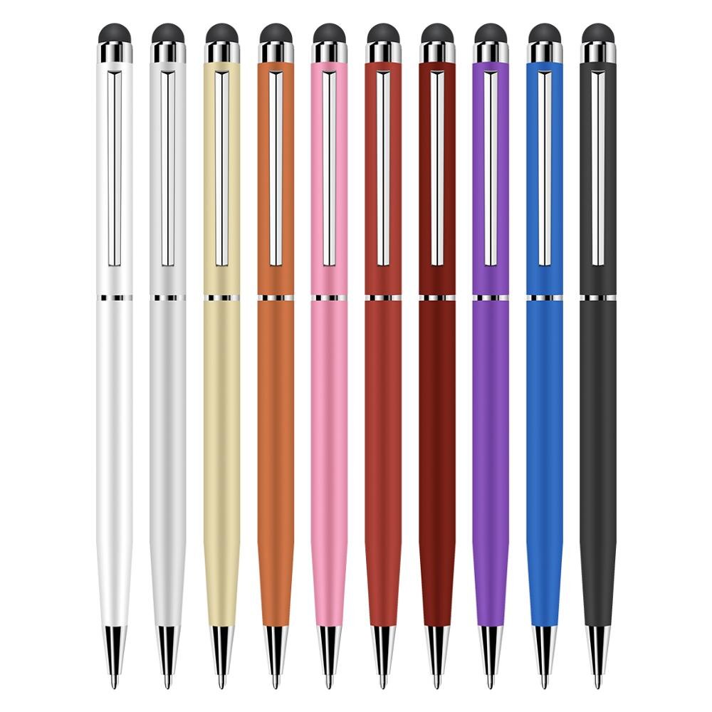 Lápiz táctil de pantalla, oferta 20 unids/lote 2-en-1 bolígrafo para iPhone iPad Tablet Smartphones (colores aleatorios) FS