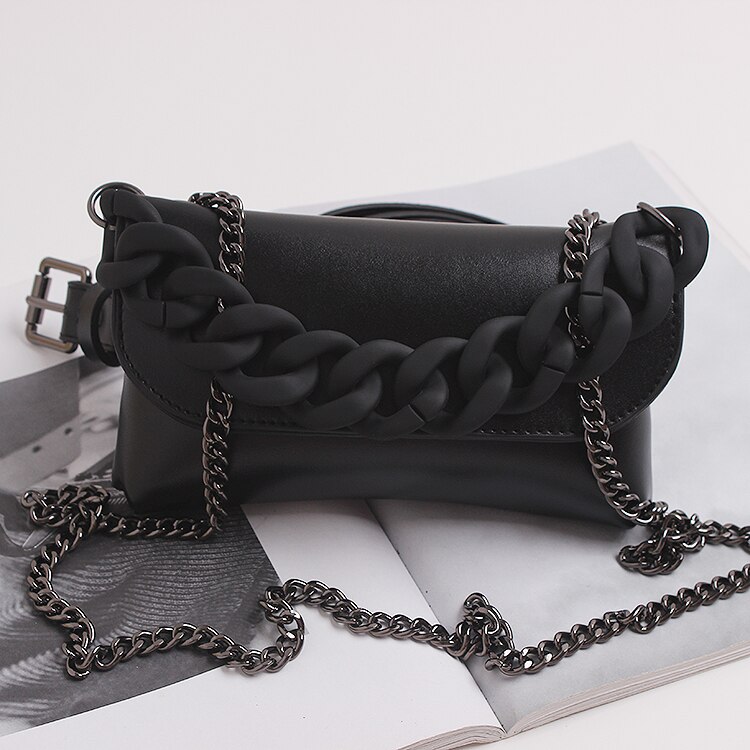 Taille Tasche Gürtel Taschen in Schwarz Farbe Ketten für Frauen