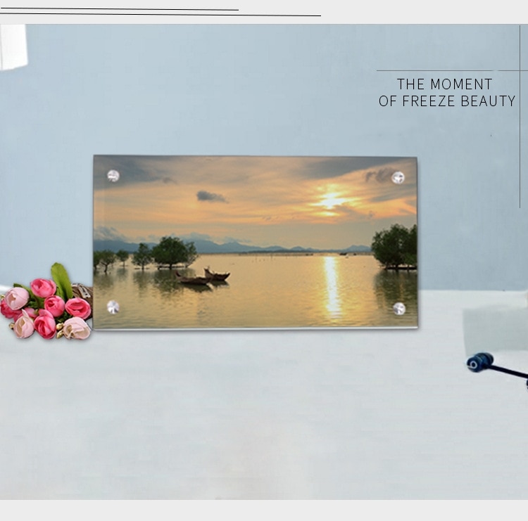 2pcs Blank Sublimation Crystal glass painting personality DIY glass frame Printing Sublimation Ink Transfer Print