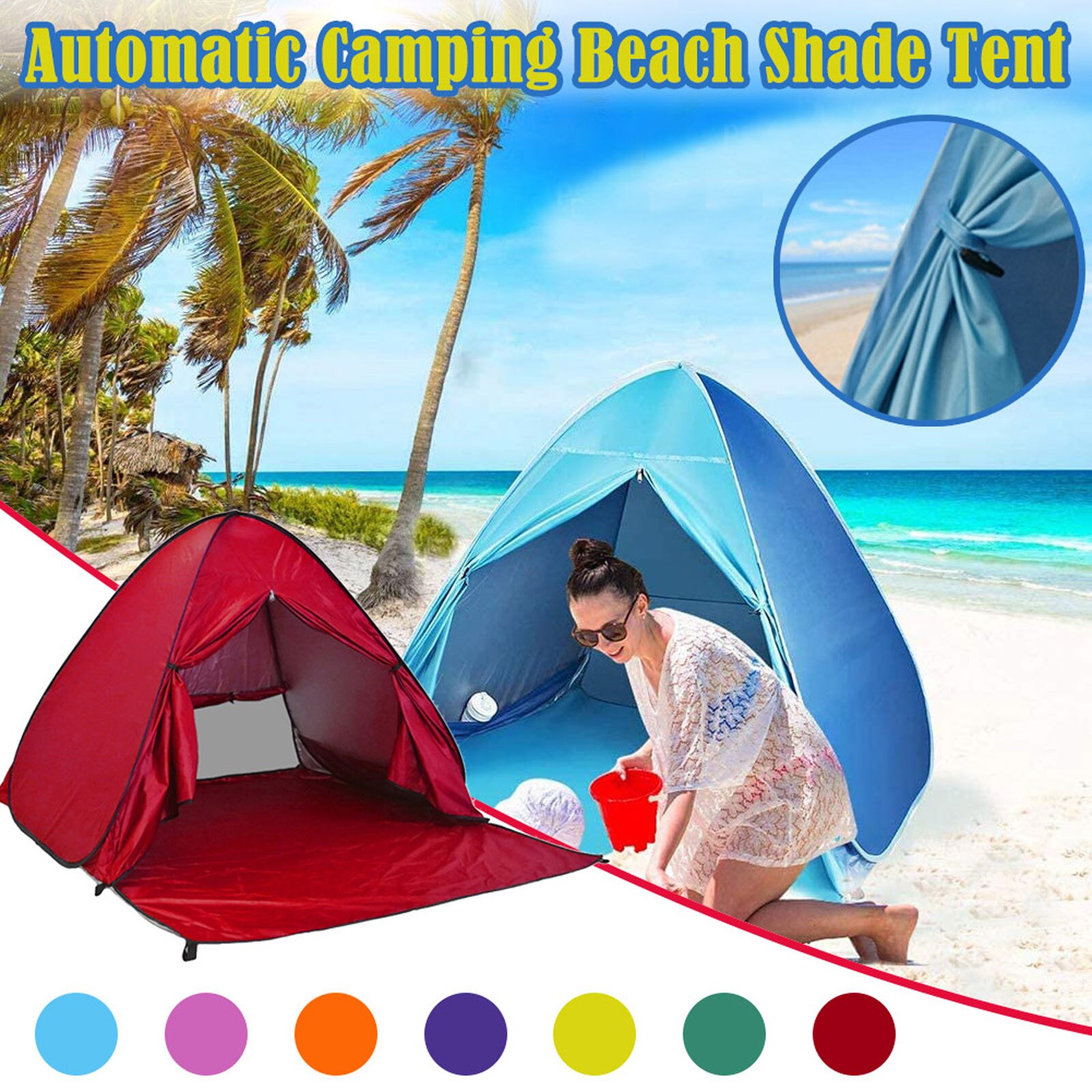 Tent Outdoor Camping Strand Tent Draagbare Automatische Set-Up Camping Strand Schaduw Tent Outdoor Uv Bescherming Tenten