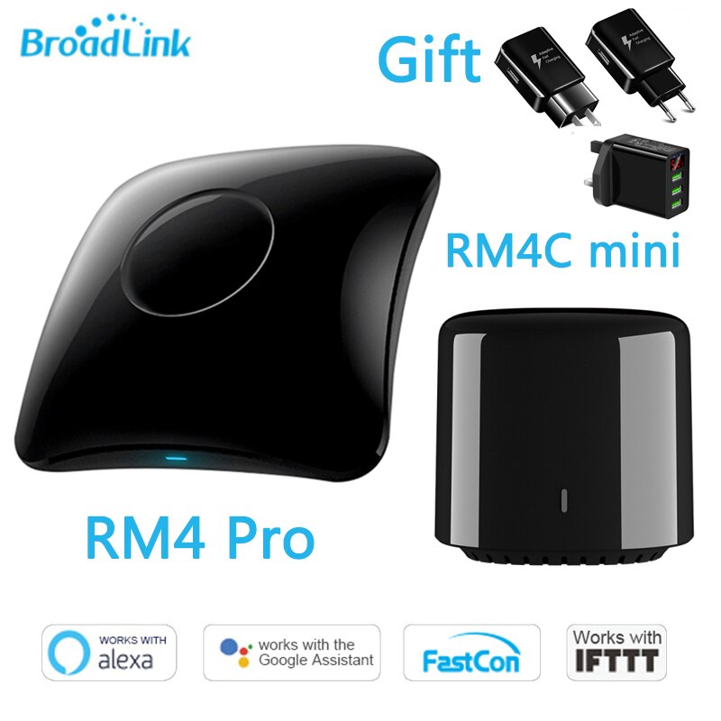Broadlink rm4 pro/bestcon rm4c mini automação residencial inteligente wifi ir rf controle remoto inteligente universal trabalho com alexa
