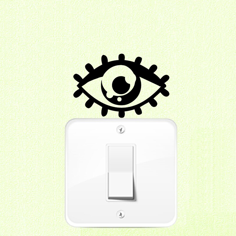 Eyeball Wall Switch Sticker Vinyl Decal Decor Cartoon Art Art Wall Decals for Kids room Decor #0645