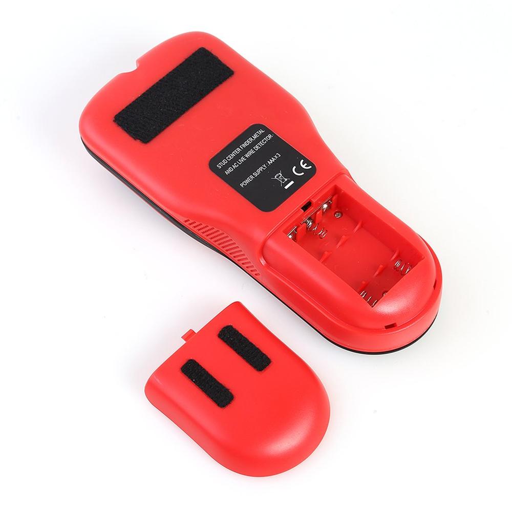 Metal Detector Backlit Black AC Wood Finder Cable Wires Depth TrackerUndeground Sturs Wall Scanner LCD HD Display Beep