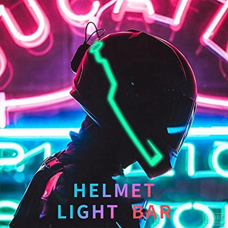 Motorhelm Koud Licht Met Night Riding Lichtgevende Helm Licht Strip Sticker Waterdichte Led Lampje Signaal Licht Kit