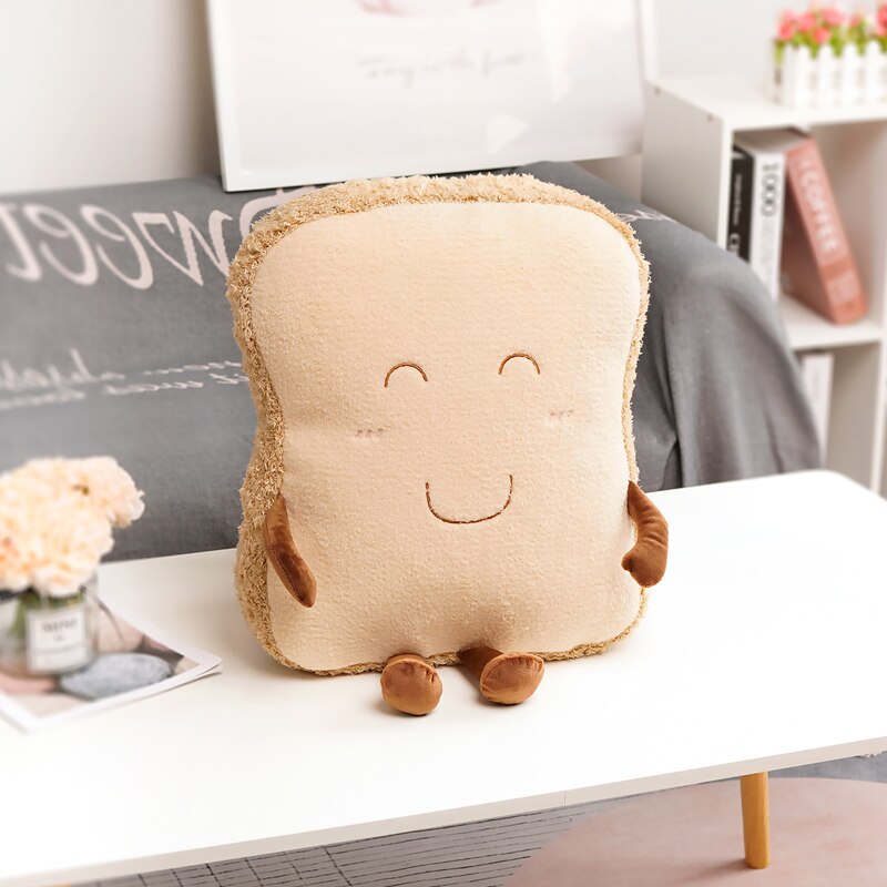 Yeaknow Cute Sandwich Plush Toy Soft Bread Plush Throw Pillow Cartoon Hug Pillow Cushion Home Decor: 50cm Dad toast