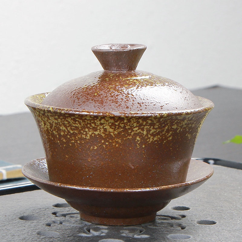 Kinesiska teservis turee gaiwan vintage lera tekoppar uppsättningar handmålade porslin kungfu teservis skål