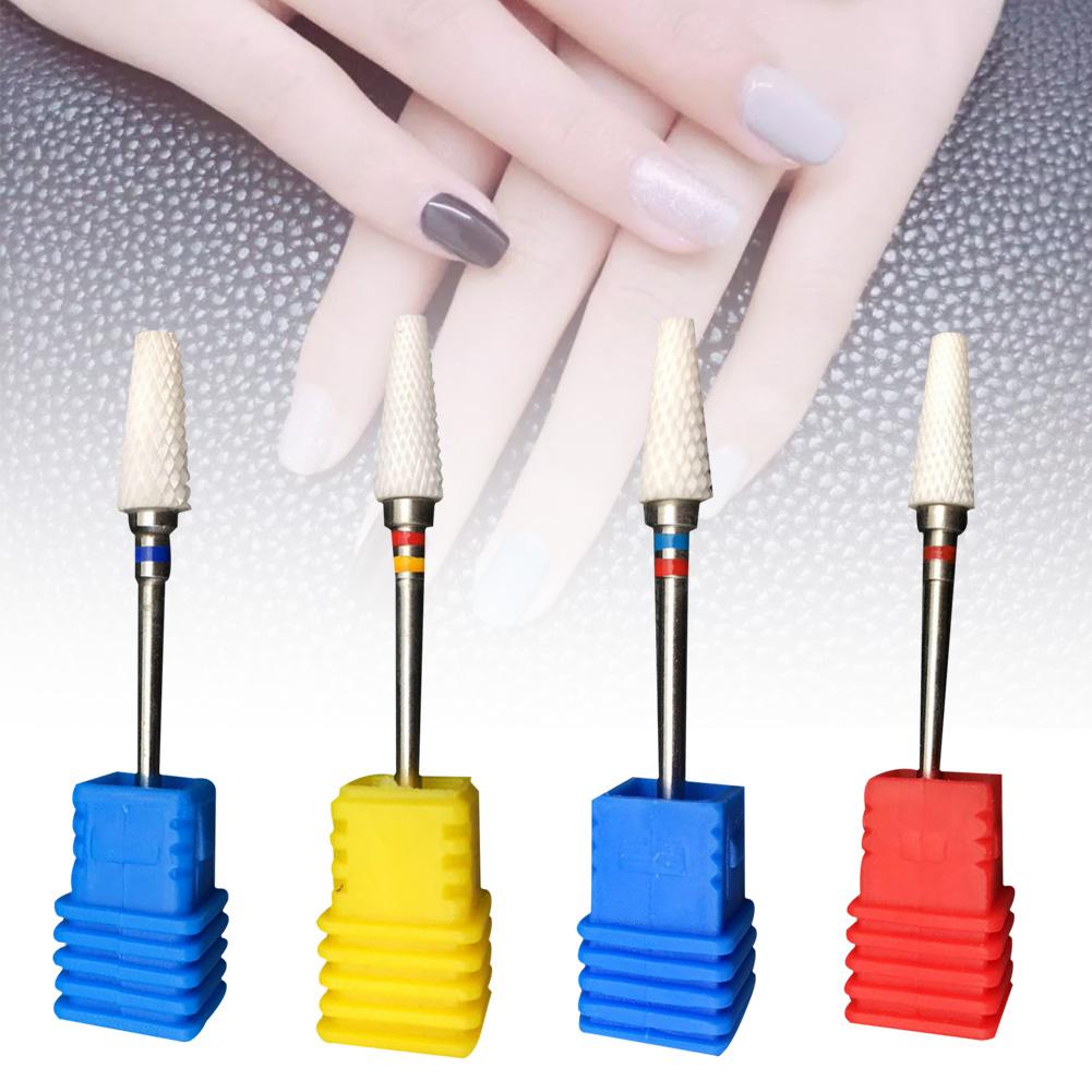 Keramische nagelvijl met platte kop, elektrische roterende vijl, boorkop voor manicure en pedicure. deze nagelboor is glad en slijtvast.