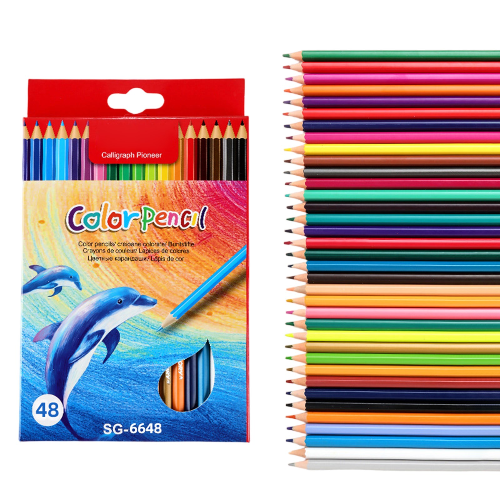 Coloured Pencil Set Art Drawing Pencils Set Student Standard Drawing Pencils Set School Stationery Set Supplies: black