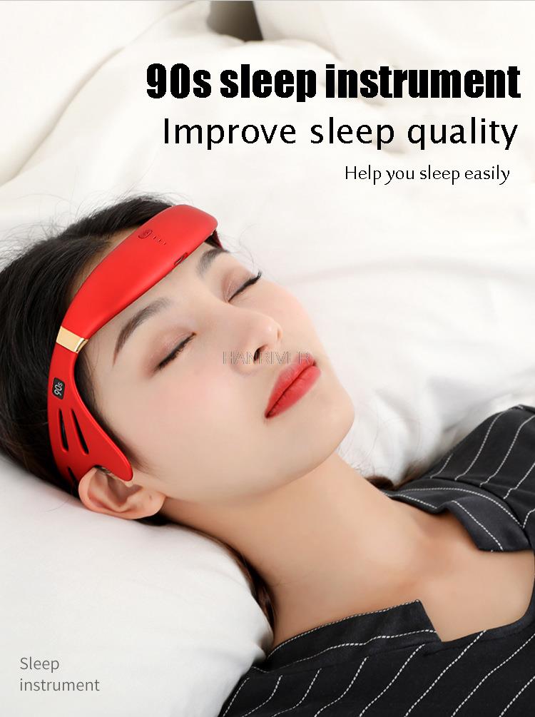 Mini Intelligent Head Massager Electric Pulse Treat Insomnia Relieve Headache And Stress Massage Relax Heath Sleep Instrument