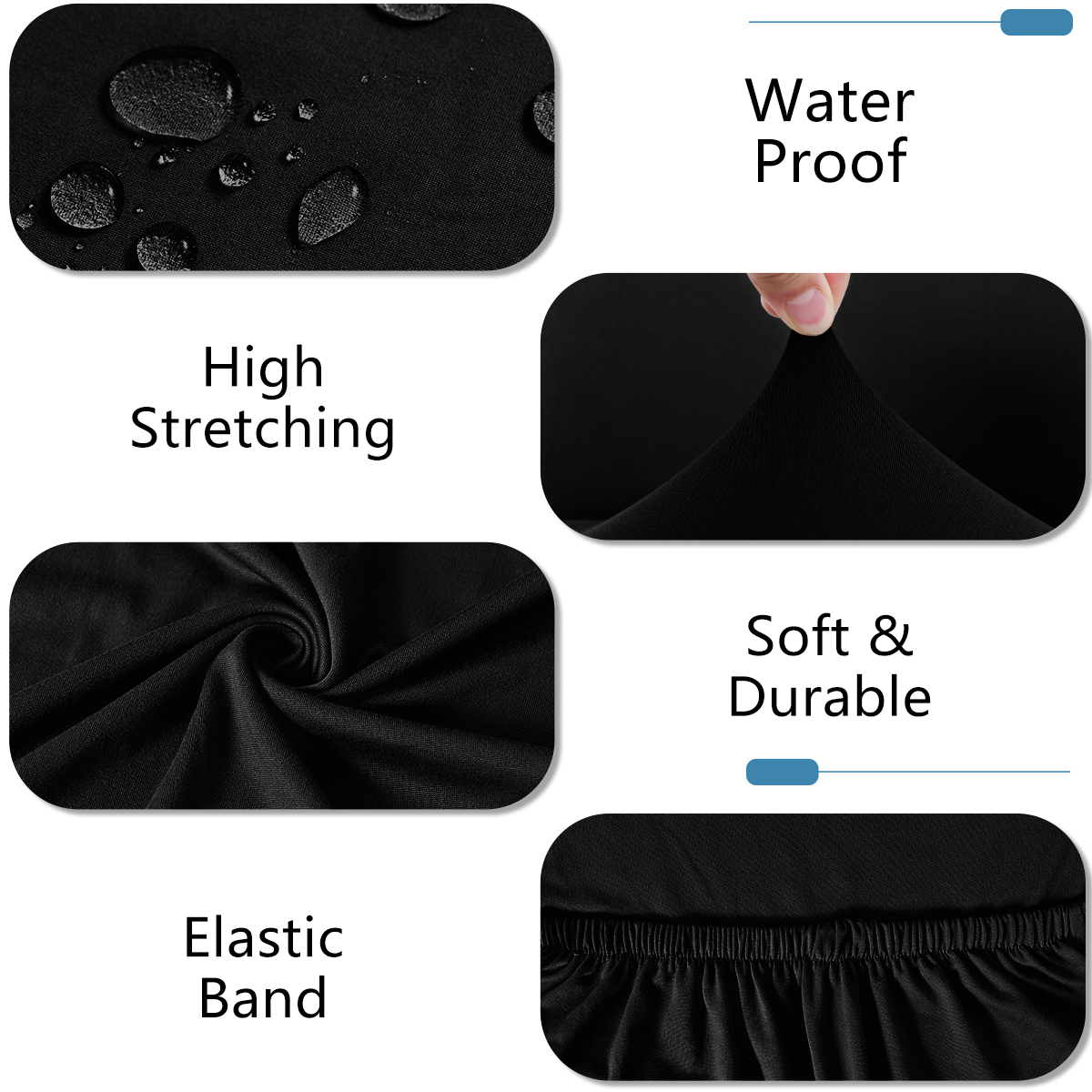 1pc elastiske vandafvisende stolebetræk med høj ryg, egnet til beskyttelse af hotelstolebetrækets dekoration