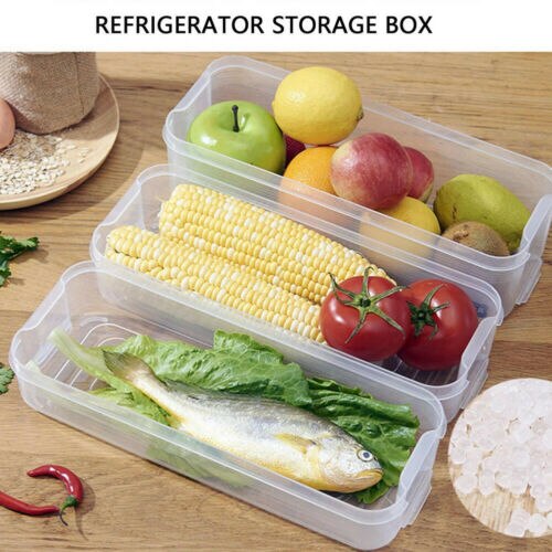 Reusable Kitchen Fridge Food Fruit Storage Container Clear Preservation Box Case