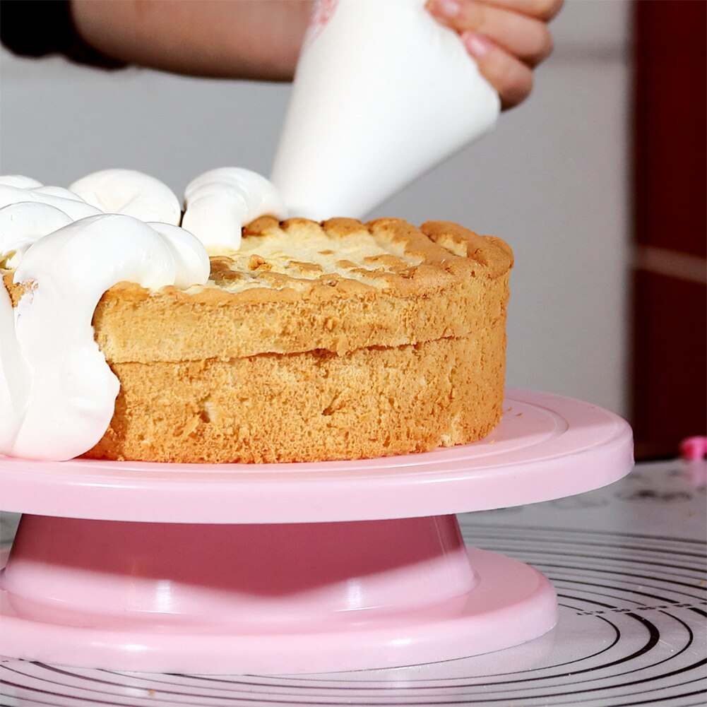 DIY Pan Baking Tool Plastic Cake Plate Turntable Rotating Anti-skid Round Cake Stand Cake Decorating Rotary Table Kitchen