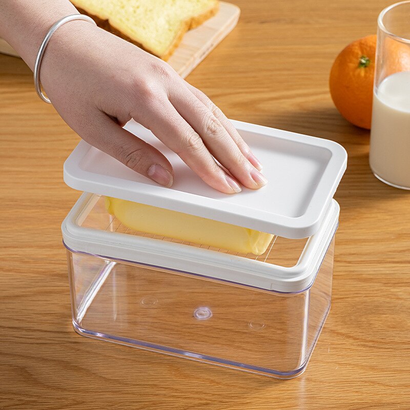 Huishoudelijke Bakken Rvs Boter Cutter Kaas Opbergdoos Kaas Boter Separator Koelkast Voedsel Organizer