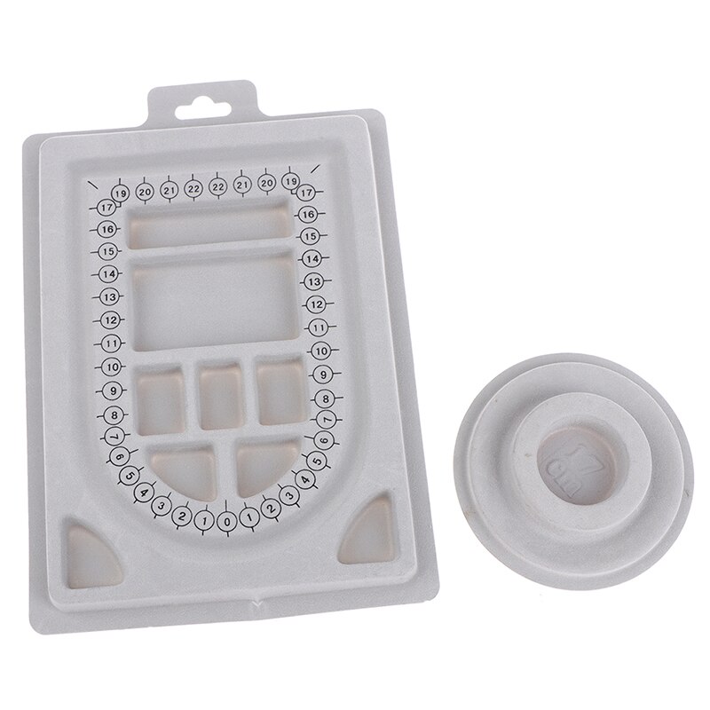 Diy cinza reuniram placa do grânulo para pulseira colar miçangas fazendo jóias organizador bandeja design artesanato ferramenta de medição acessórios