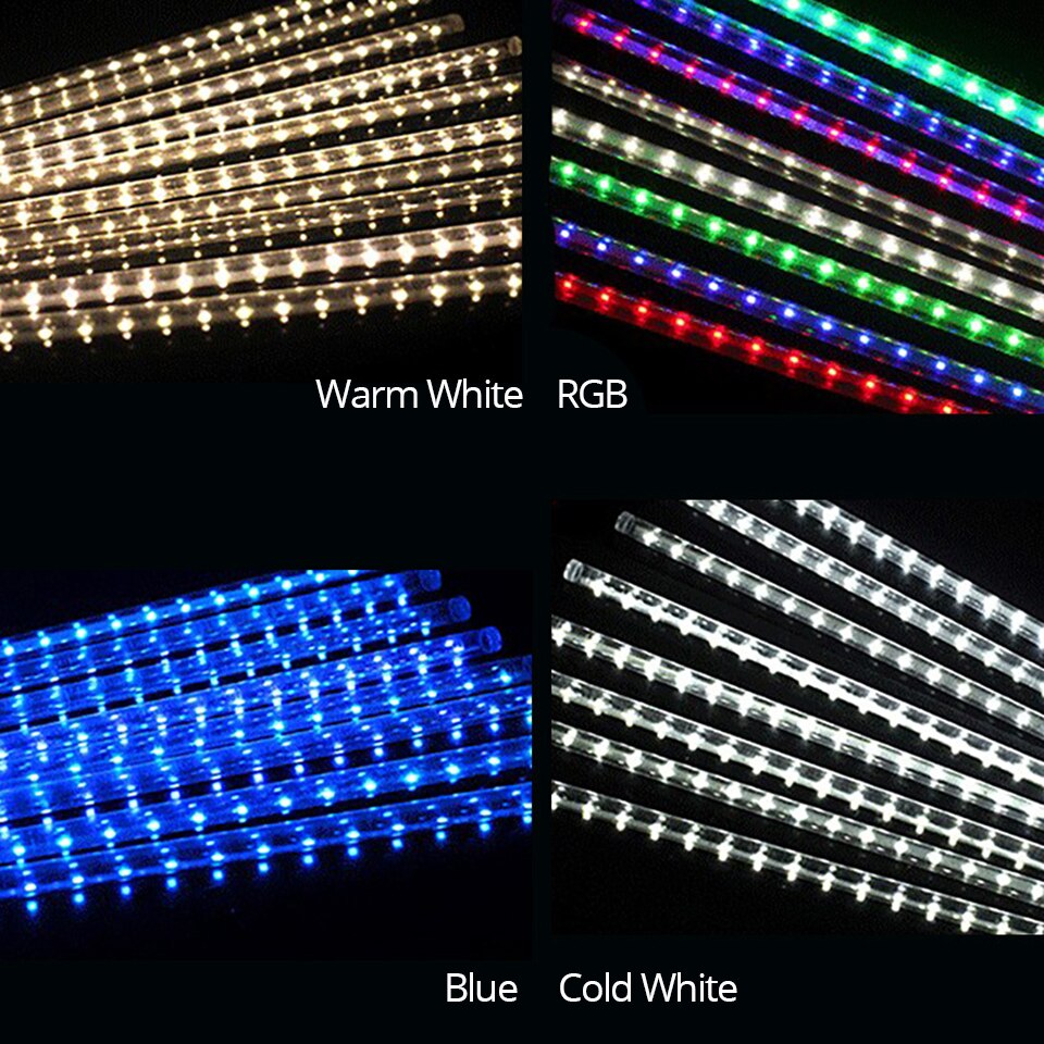 Waterdichte Meteorenregen 8 Tubes Led String Kerstverlichting Lamp Bruiloft Decoratie Xmas Verlichting 30Cm En 50cm