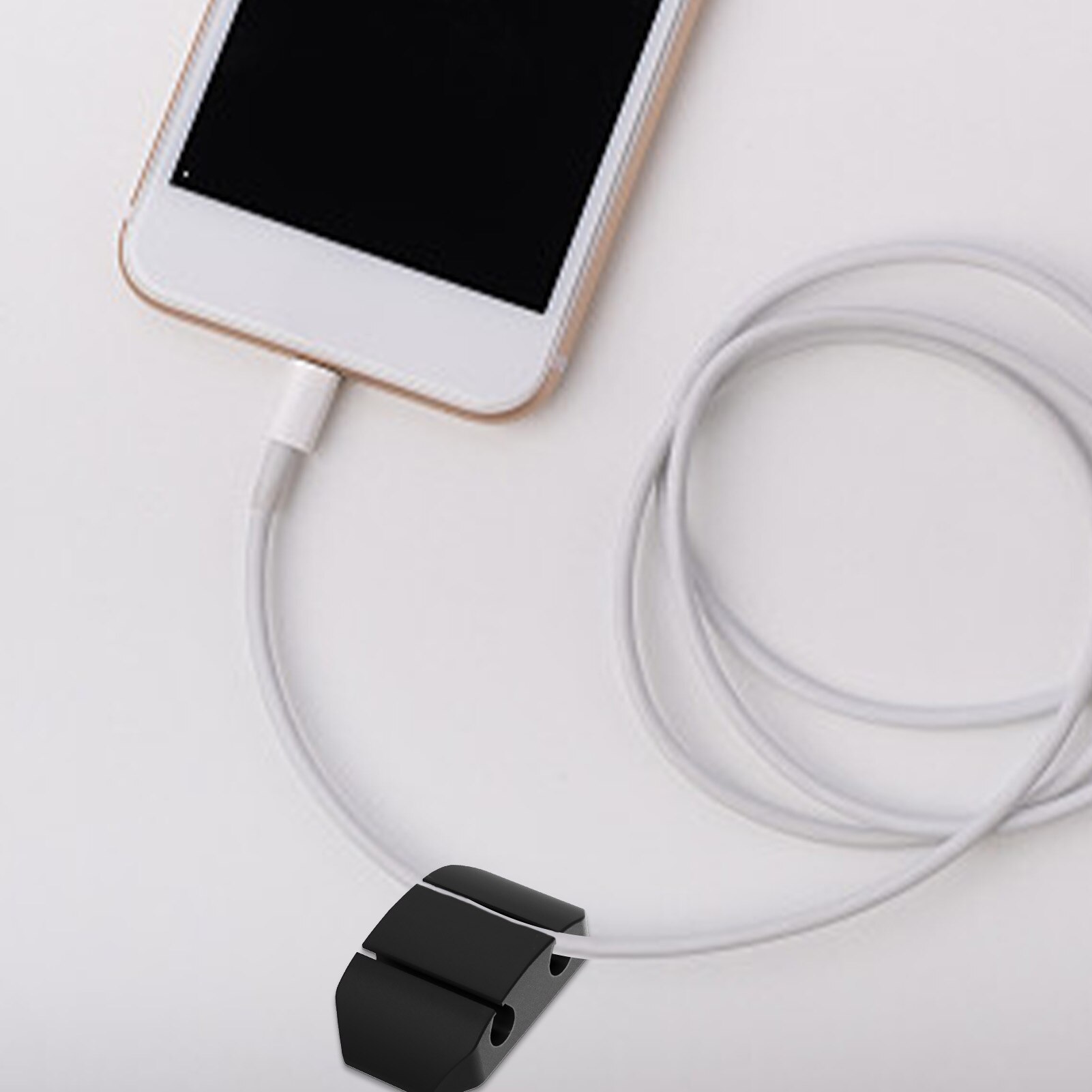 Cable Organizer Clips Cable Management Cord Holder For Desktop Home Office CarUSB Charging Cable Adhesive Silicone Wire Holders