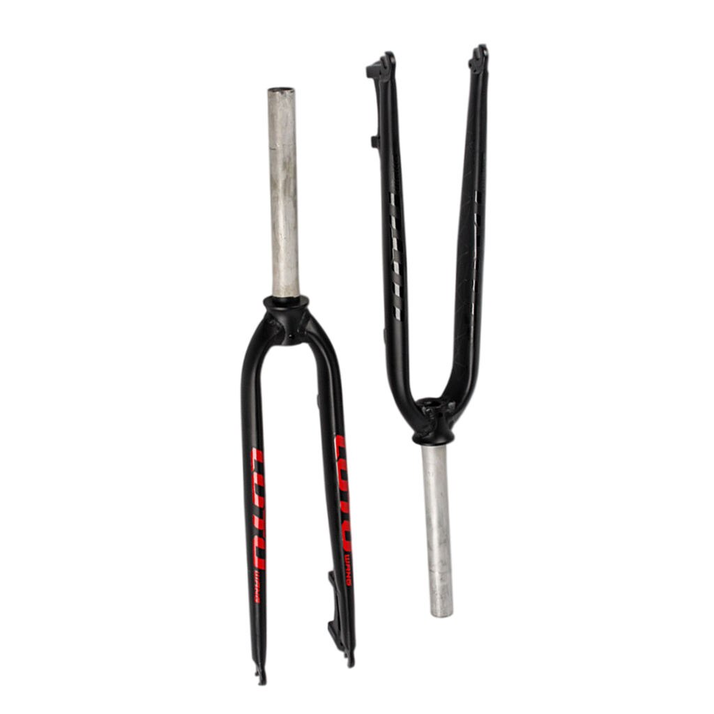 Mountain Bike Full Aluminum Alloy Forks Fixed Gear Bicycle Front Fork Black C-Brake Threadless 26/27.5/29inch