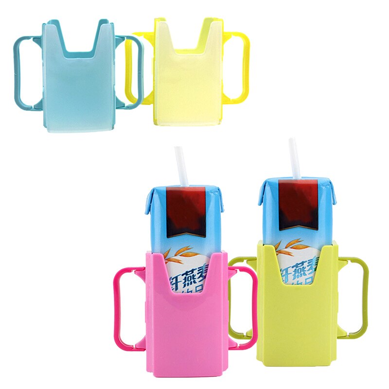 Baby Kids Milk Box Carton Drinking Adjustable Anti-sprinkling Container for Children Infant Water Cup Carton Milk Holder