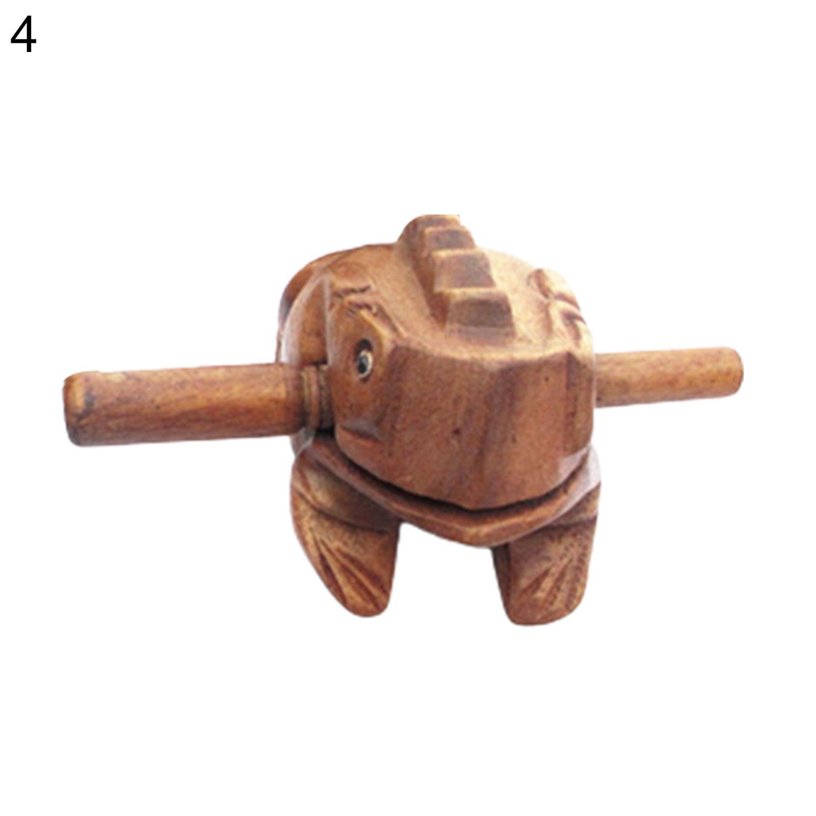 Wooden Lucky Frog Croaking Musical Instrument Tone Block Home Office Decor Craft: 4