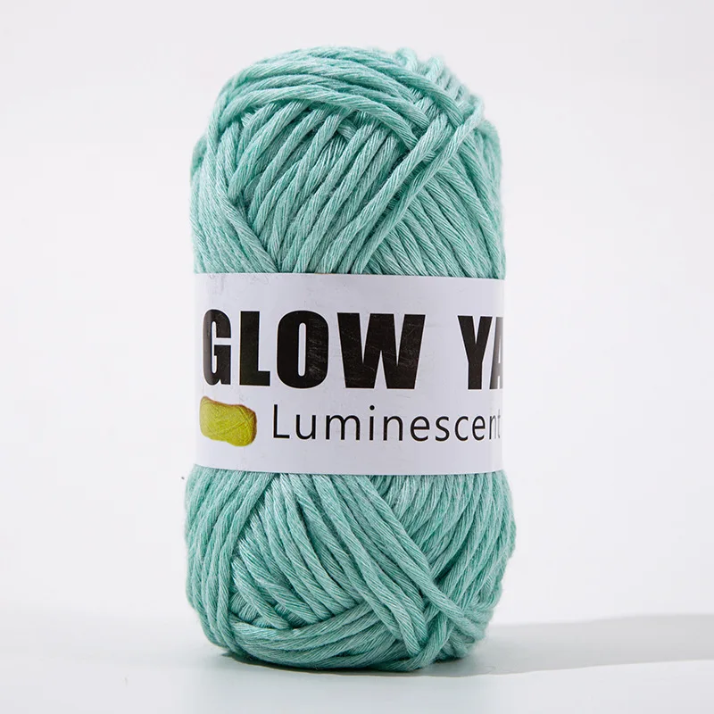 Luminous Thread Fluorescent Thread Emitting Light Hand Woven Crochet Hooks DIY Doll Accessories Handicrafts Spot: Yellow