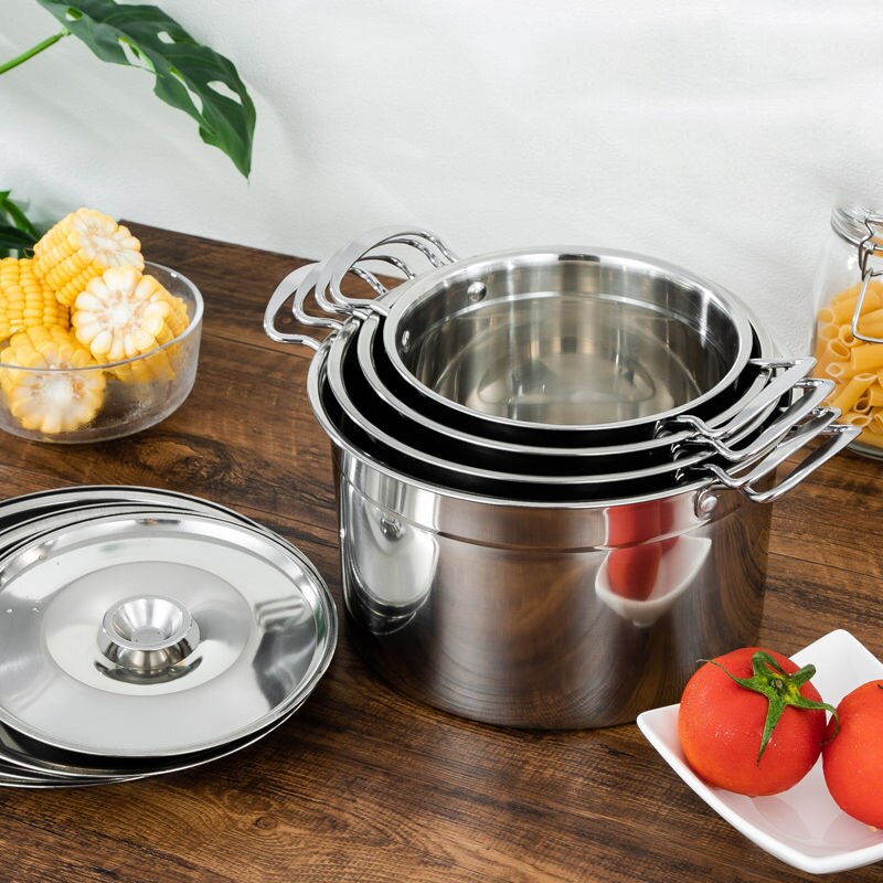 Suppe Topf Edelstahl Topf Eintopf Topf Suppe Hause Induktion Herde Topf mit Deckel Schmalz Panzer Gewürz Panzer Topf Miso sofortig Topf Küche