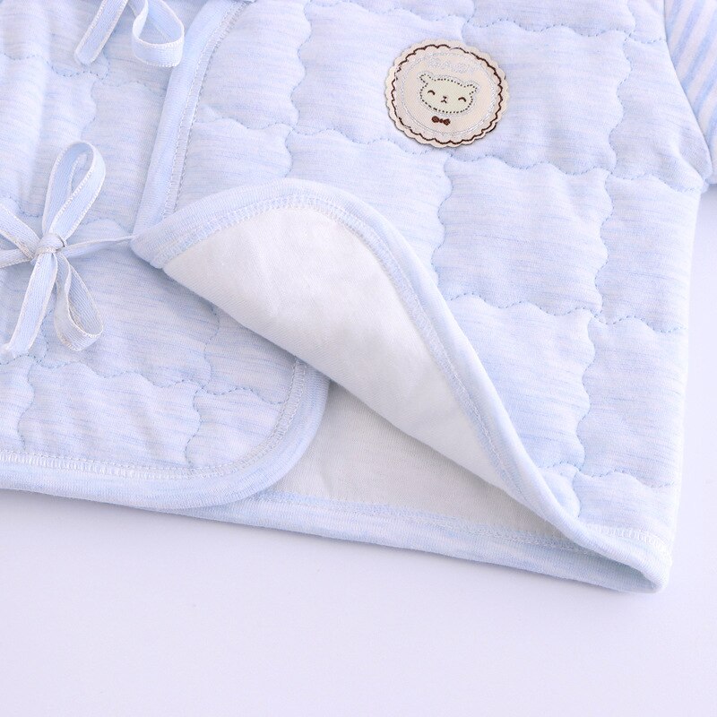 Autumn Winter Thicker Cotton Baby Clothes Long Warm Newborn Clothing Boys Girls Underwear 0-5 Months Kids Set Pajamas Sleepwear