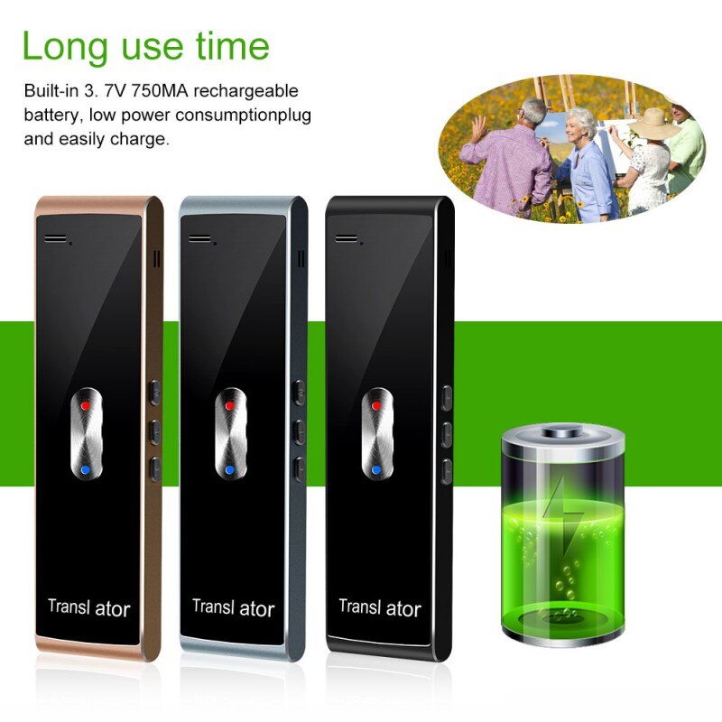 T8s mini pocket instant voice vertaler meertalige vertaling bluetooth vertaler