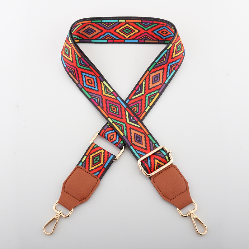 Nylon/Katoen Tas Riem Vrouw Gekleurde Bandjes Voor Crossbody Messenger Schoudertas Accessoires Verstelbare Geborduurde Riemen Riemen: 06