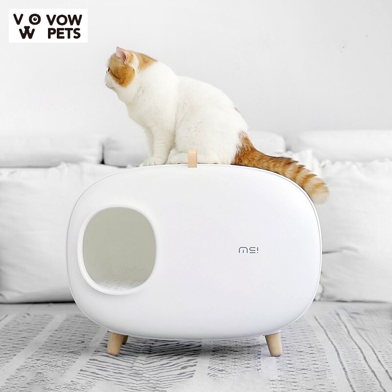 VOW Pets Pet Cat Litter Box Fully Enclosed Cat Poop Tray Cat Toilet Pet Supplies