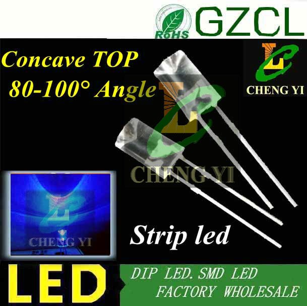 Blauw DIP LED 5mm strip led 465-475nm platte top Concave led diode brede kijkhoek (CE & Rosh)